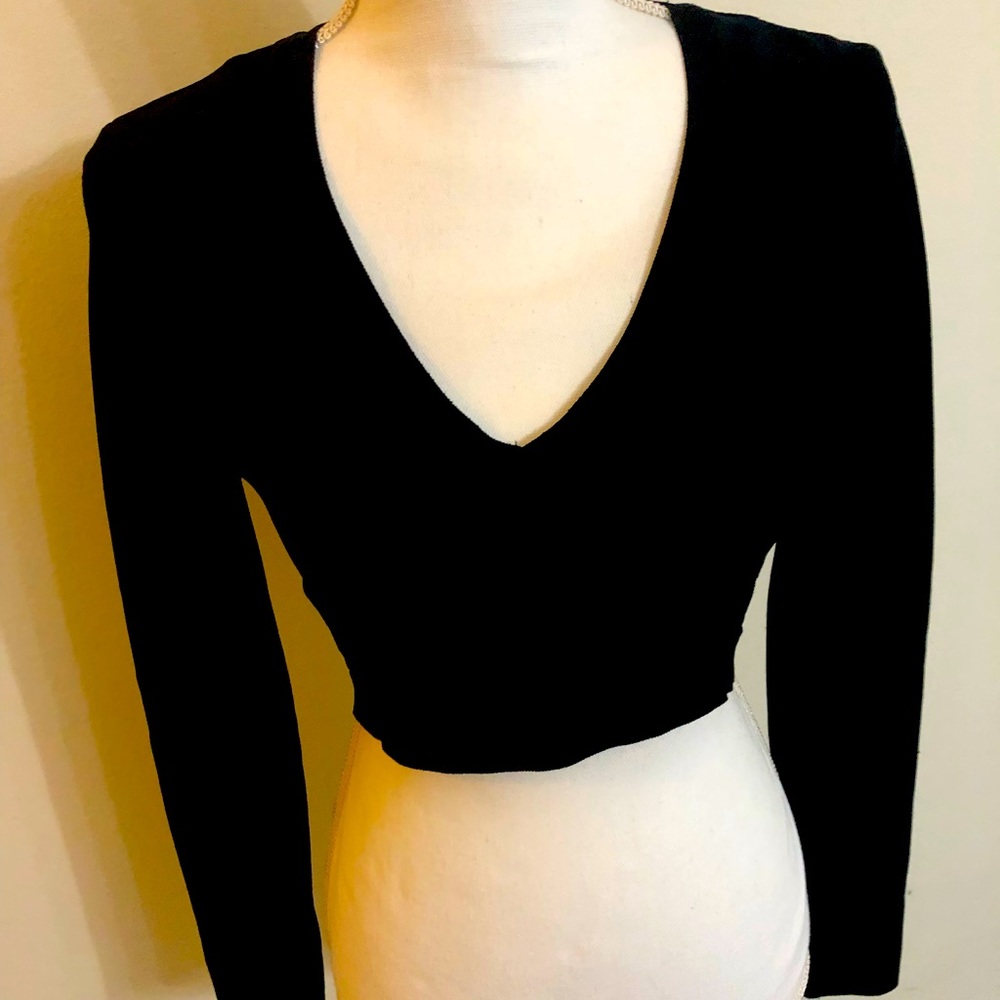Bebe long sleeve crop top
